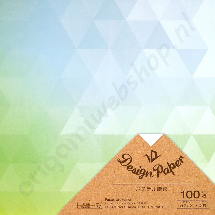 Origami Design Papier Urokomon Pastel - De Origami Webshop
