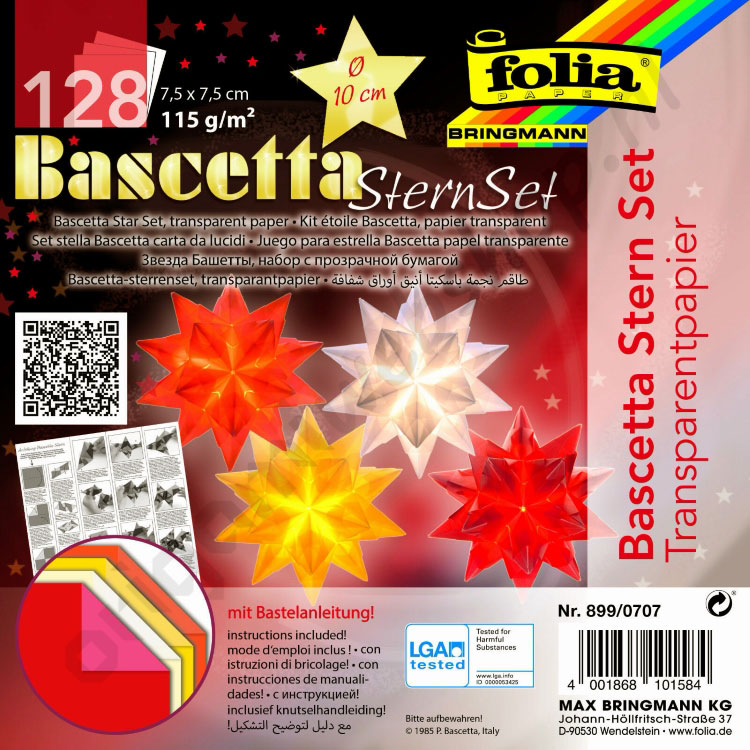 Origami Bascetta Sterren Set Transparant Gemengd 7 5 X 7 5 Cm De Origami Webshop