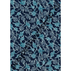 Allerlaatste Exemplaar! Origami Japanse Washi Chiyogami Indigo Blauw Vel